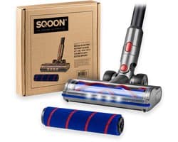 SQOON® Stofzuiger Mondstuk Geschikt voor Dyson Stofzuiger V7 / V8 / V10 / V11 en v15 Series - Met Twee Borstels - Zuigmond voor Dyson Steelstofzuiger - LED Licht