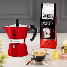 Bialetti Moka Express 6 Kops Rood – Espressopot – Aluminium – 270 ml — thumbnail 2