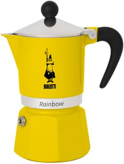 Bialetti Rainbow Geel Percolator – 6 kops – 300 ml – Authentieke Italiaanse Espresso Maker — thumbnail 1