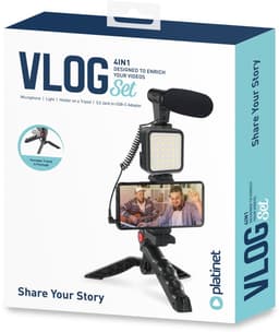 Platinet VLOG 4 IN 1 SET ( MICROPHONE: LIGHT: PHONE HOLDER ON A TRIPOD) + 3,5 JACK TO USB C ADAPTER — thumbnail 5