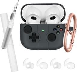 Hoofdtelefoonbeschermhoes grijs spelconsolemodel - AirPods 3-2021 compatibel met Nintendo Switch. . — thumbnail 4