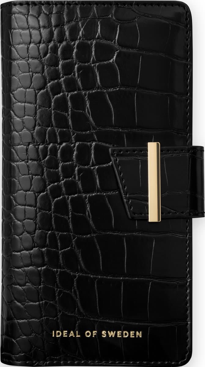 iDeal of Sweden Phone Wallet iPhone 13 Jet Black Croco - Recycled — afbeelding 1
