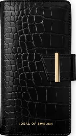iDeal of Sweden Phone Wallet iPhone 13 Jet Black Croco - Recycled — thumbnail 1