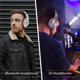 OneOdio Fusion A70 Zilver/Bruin – Draadloze Over-Ear Koptelefoon – DJ & Studio – Hi-Res Audio — thumbnail 6
