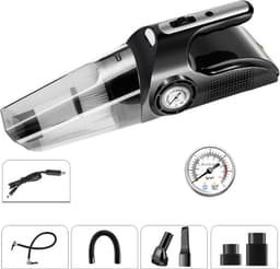 4 In 1 Autoband Inflator Stofzuiger Digitaal Scherm Luchtcompressor Pomp - Luchtpomp Auto, Fiets, Motor & Draagbare Auto Stofzuiger Digitale Display - Nat en Droog — thumbnail 5
