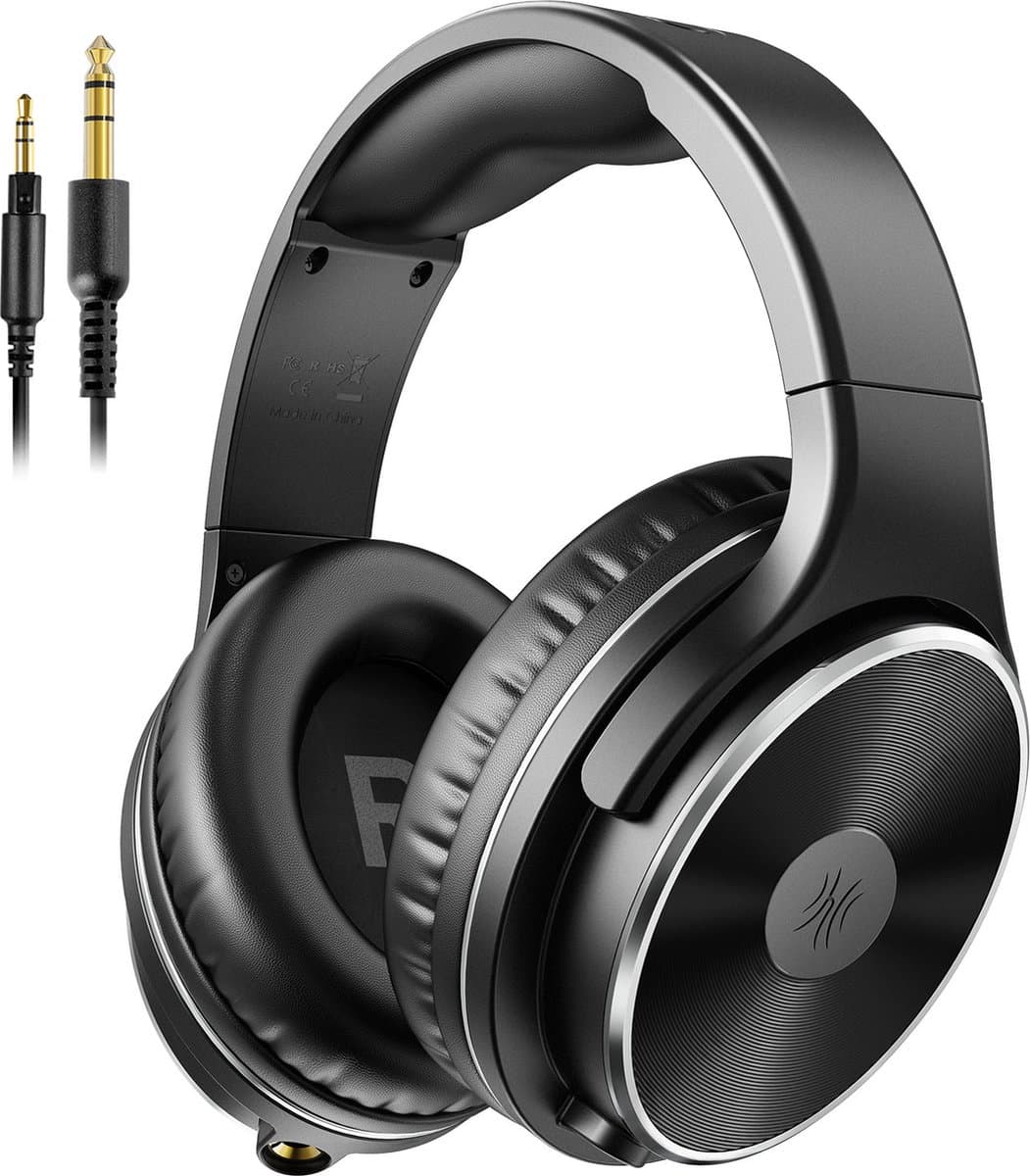 OneOdio Studio HiFi - koptelefoon met microfoon - extra lange kabel -  muziek|studio|DJ (zwart) — afbeelding 1