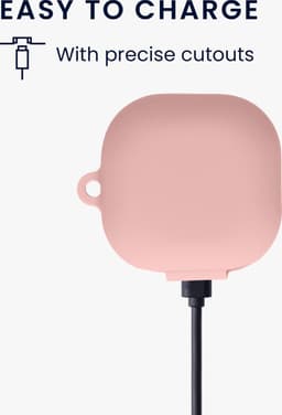 kwmobile cover voor oordopjes case - geschikt voor Samsung Galaxy Buds FE - Trendy beschermhoes draadloze oordopjes in oudroze — thumbnail 3