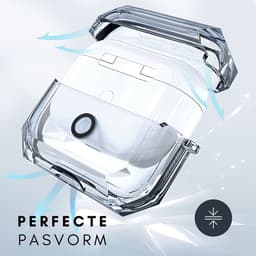 Ainy - PRO Diamant Hoesje met koord - Geschikt voor Apple Airpods Pro 2 / Pro 1 | Siliconen transparant case met keycord | schokbestendig | Uitsparing voor oplaadpoort & draadloos opladen ondersteund | cadeau voor haar — thumbnail 4