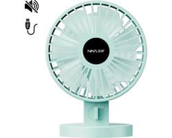 Ninzer Mini Ventilator USB - Stille Mini USB-Ventilator - Tafelventilator & Bureau Ventilator - Compact, Stil & Krachtig - Blauw — afbeelding 1