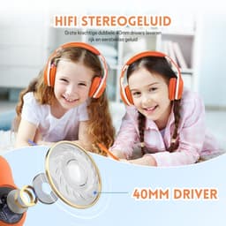 StayPowered Bluetooth Hoofdtelefoon voor Kinderen - Veilig en Kwalitatief Geluid - 85/94 dB Volumeregeling - 40 Uur Batterij - HD Microfoon - Opvouwbaar en Verstelbaar - Snelle Bluetooth 5.4 - Oranje - Levering Sneller dan Aangegeven! — thumbnail 2