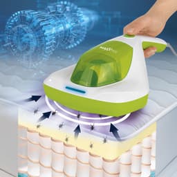 MAXXMEE Mite handstofzuiger compact met UV-C licht - wit/limegroen — thumbnail 4