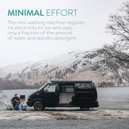2-in-1 mini wasmachine en centrifuge - Draagbare niet-elektrische wasmachine/droger voor kamperen - Campingwasmachine tot 1 kilo - Handmatige wasmachine - Mini wasmachine — thumbnail 2
