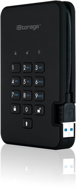 iStorage diskAshur 2 - externe harde schijf - 1000 GB - Cijfercode - Zwart — thumbnail 4