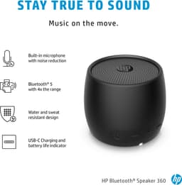 HP Bluetooth Speaker 360 – Draadloze Speaker – 360° Geluid – Zwart — thumbnail 3