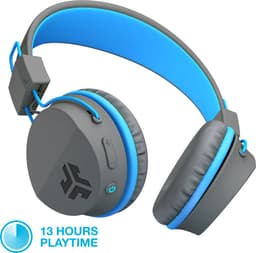 JLAB Jbuddies kinder Koptelefoon Draadloos – Koptelefoon kinderen geluidsdempend – Gehoorbescherming kinderen – Volumelimiet 84 dB – 24 uur batterijduur – Bluetooth - Grijs/Blauw — thumbnail 10