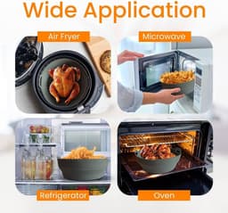 NatuurNook® Airfryer siliconen bakje - Airfryer accessoires - Vaatwasser veilig - BPA-vrij - Grijs — thumbnail 5