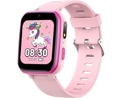 Smartwatch Kinderen - Camera - Spelletjes - Stappen - Roze