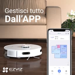 Ezviz RE4 Slimme Robotstofzuiger - LiDAR Navigatie - Dweilen (300 ml) - Obstacle Vermijding - No-Go Zones - Tapijt Detectie - E10 Filter - Compatibel met Alexa, Google Assistant - Wit — thumbnail 2