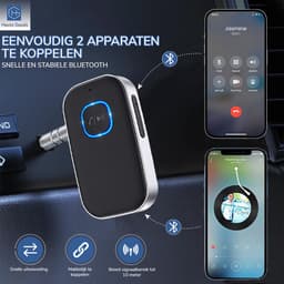 Heuts Goods - Bluetooth Receiver - BT 5.0 - 3.5MM AUX - Bluetooth Ontvanger - Handsfree Bellen - Bluetooth Audio Receiver - Bluetooth Auto via AUX — thumbnail 3