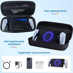 YONO Accessoires Set geschikt voor Playstation Portal - PS5 Portable Case - Screen Protector - Beschermhoes - Zwart — thumbnail 4
