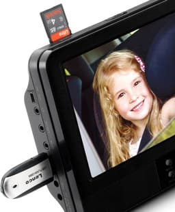 Lenco DVP-939 - 2x9" Portable DVD speler met USB,SD, ingebouwde batterij, 2x hoofdtelefoon en 2x bracket - Zwart — thumbnail 4