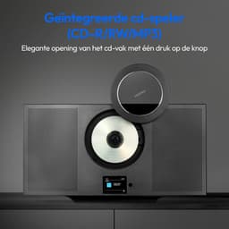 MEDION P66348 Stereo systeem met CD speler (Internet radio, DAB+, Spotify Connect, mini compact system vertical, PLL FM radio, MP3, USB, Bluetooth, WLAN) — thumbnail 4
