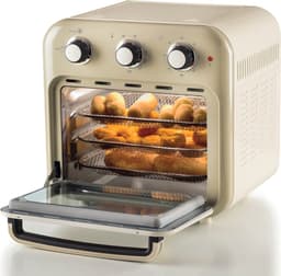 Ariete 4632/03 Vintage Airfryer & Oven - 16 liter - 1400 Watt - timer - draaispit - roterende mand - beige — thumbnail 5