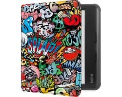 Hoes Geschikt voor Kobo Libra Colour Hoesje Bookcase Cover Book Case Hoes Sleepcover - Graffity