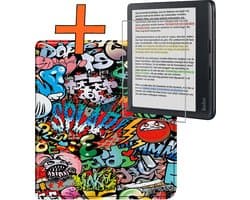 Hoesje Geschikt voor Kobo Libra Colour Hoes Book Case - Hoes Geschikt voor Kobo Libra Colour Hoesje Book Cover Met Screenprotector - Graffity