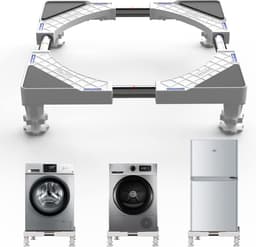 Wasmachine basis Verstelbare wasmachine basis voor wasmachine, droger en koelkast, wasmachine basis Draaglast Max 200 kg, Verstelbare breedte 45-65 cm, Hoogte 10-12 cm — thumbnail 1