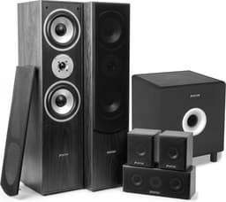 Surround set home cinema 5.0 - Fenton 1150 Watt met 200 Watt actieve 8'' subwoofer - Zwart — thumbnail 1