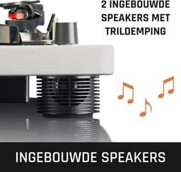 Lenco Platenspeler - Ingebouwde Speakers - Auto-stop - USB encoding - LS-50GY - Grijs — thumbnail 5