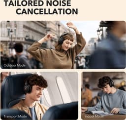Soundcore by Anker Life Q30 Hybrid Active Noise Cancelling Headphones with Multiple Modes, Hi-Res Sound, 40H Playtime, Fast Charge, Soft Earcups, Bluetooth Headphones, Travel - Zwart — thumbnail 9