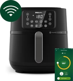Philips Airfryer Connected 5000 Series - HD9285/96 - 7,2 liter (XXL) - Heteluchtfriteuse - 16 programma's - Quickclean Met bakvorm & grillplaat — thumbnail 3