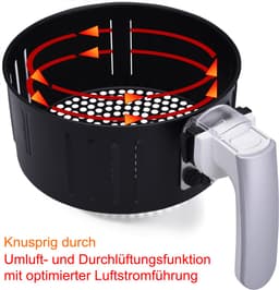 Monzana Heteluchtfriteuse - 3,6L anti-aanbaklaag 9in1 Functie - Wit — thumbnail 12