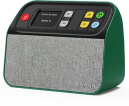BBrain Muziekspeler - Hulpmiddelen voor ouderen met dementie - Eenvoudige DAB+ Senioren radio - Dementie radio - Zelfstandig te bieden met één knop - Groen — thumbnail 2