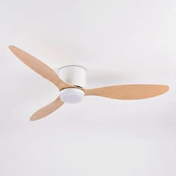 Plafondventilator - Met Verlichting - Plafond Ventilator - Met Lamp - Plafonniere Met Ventilator - Met Licht - Hout - 132cm — thumbnail 2