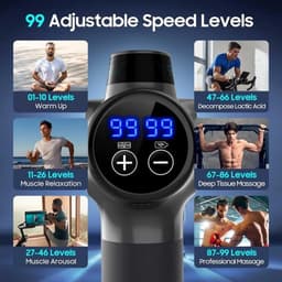 Massagepistool, hoogwaardige percussiemassage voor spierontspanning, professioneel deep tissue massagepistool en handig verwarmd spiermassagepistool voor volledige lichaamsontspanning — thumbnail 4