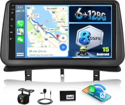 Autorradio Android 13 - 9 inch touchscreen - 6GB RAM, 128GB opslag - Met CarPlay en Android Auto - ShopVlot — thumbnail 1