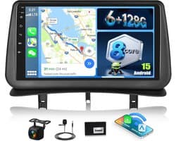 Autorradio Android 13 - 9 inch touchscreen - 6GB RAM, 128GB opslag - Met CarPlay en Android Auto - ShopVlot