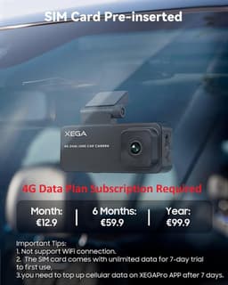 Solidchoice - 2K 4G LTE Dashcam voor Auto met SIM Kaart — thumbnail 5