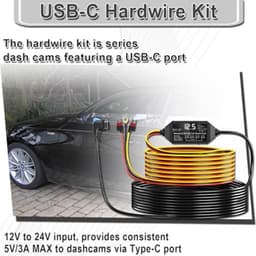 Dash Cam Hardwire Kit voor Dashcams met een USB-C Poort Multi-Size Hardwire Kits Voltage Indicator 24U Monitoring 12V-24V naar 5V met Laag Voltage Bescherming met Conversie A5-A8 — thumbnail 4