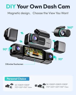 Solidchoice - 4-Kanaals Dashcam voor Auto met GPS en Wi-Fi — thumbnail 3