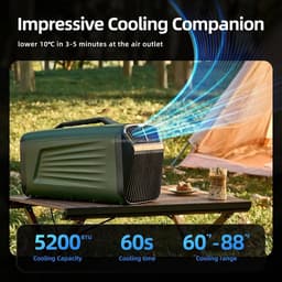 House Of Atelier - Draagbare Airconditioning - Mobiele Airco - Koelunit - Camping/Tent/Camper Airco - 400W - 5200 BTU - Grijs — thumbnail 3