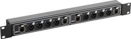 NetCore SR-3M Multicore-Rackbox M/M Dual, Ground/Lift-schakelaar | Rackbox met 2x 4 XLR-aansluitingen (male) en 4x RJ45-aansluiting, Eenvoudige multicore-oplossing, Breedte: 19 inch — thumbnail 1