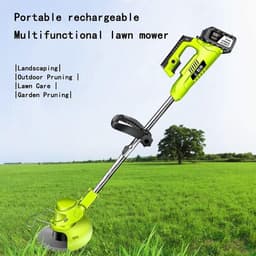 Handgrasmaaier - Kleine trimmer - Tuinonderhoud - Oplaadbaar lithium - Dubbele batterij - Groen — thumbnail 3