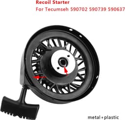 Terugloop Grasmaaier Starter - Trekstarter Montage - Motor Onderhoud - Directe Vervanging - 459 g - Zwart — thumbnail 2