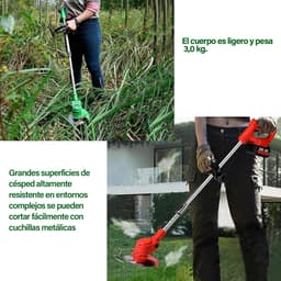 Elektrische Bosmaaier - Draadloze Grastrimmer - Tuinonderhoud - Verstelbaar Telescoop - 15 cm Snijdiameter - Groen — thumbnail 3