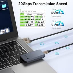 Externe SSD - Draagbare Opslag - Bestanden Overzetten - Hoge Snelheid - 1024 GB - Zwart — thumbnail 3