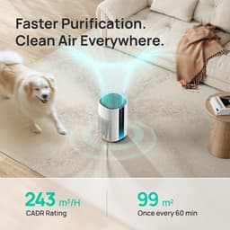 DREO 337AS Luchtreiniger – 3-laags HEPA-filter - Automatische Luchtkwaliteitsensor - App ondersteuning - Wit — thumbnail 2